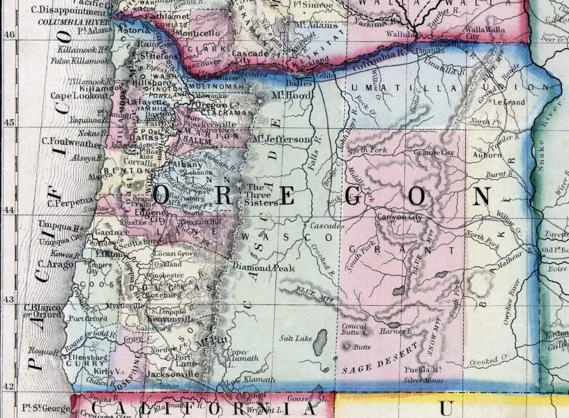 Oregon, 1866, zoomable map