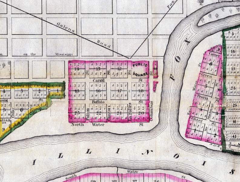 Ottawa, Illinois, 1859, central area