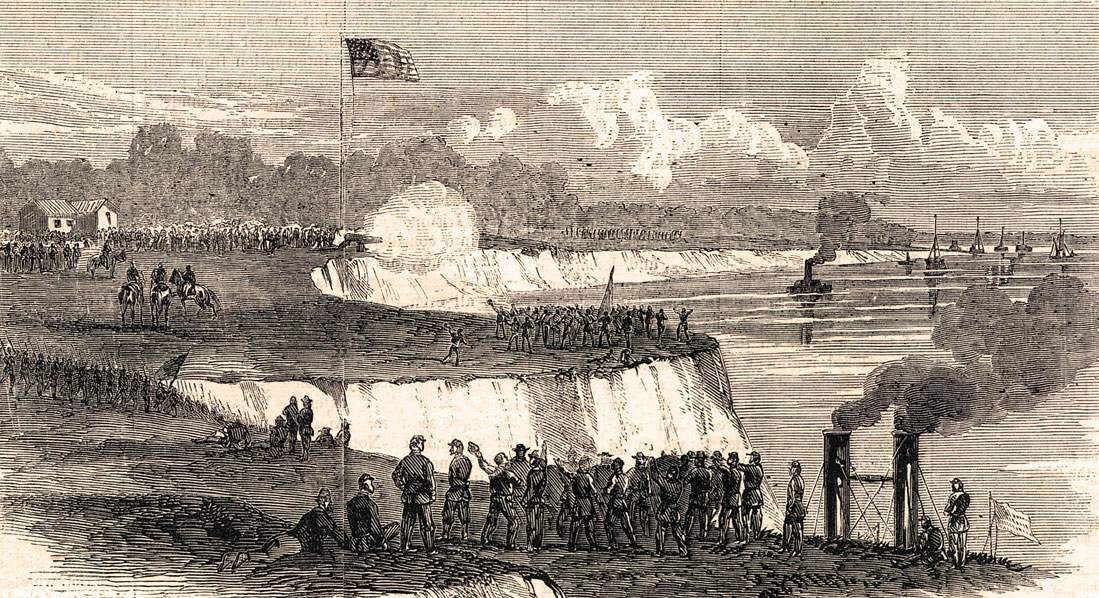 United States flag raised over Port Hudson, Louisiana, artist's impression