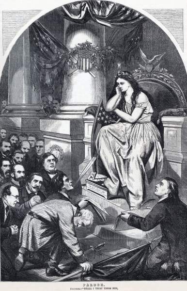 "Pardon," Thomas Nast, Harper's Weekly Magazine, August 5, 1865, zoomable image