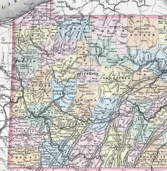 Pennsylvania, Western Counties, 1857