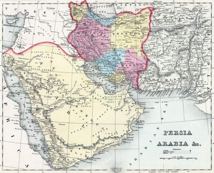 Gulf Region of the Middle East, 1857, zoomable map