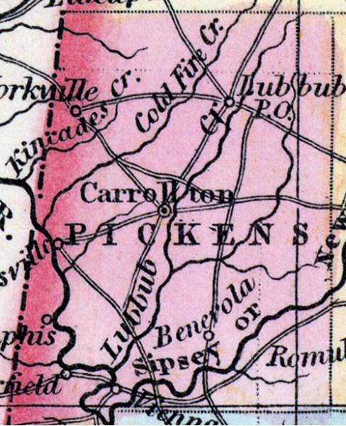 Pickens County, Alabama, 1857