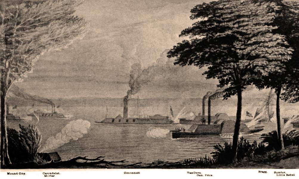 Naval battle at Plum Bend near Fort Pillow, Tennessee, May 10, 1862, zoomable image