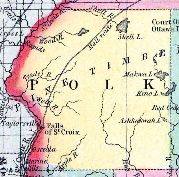 Polk County, Wisconsin, 1857
