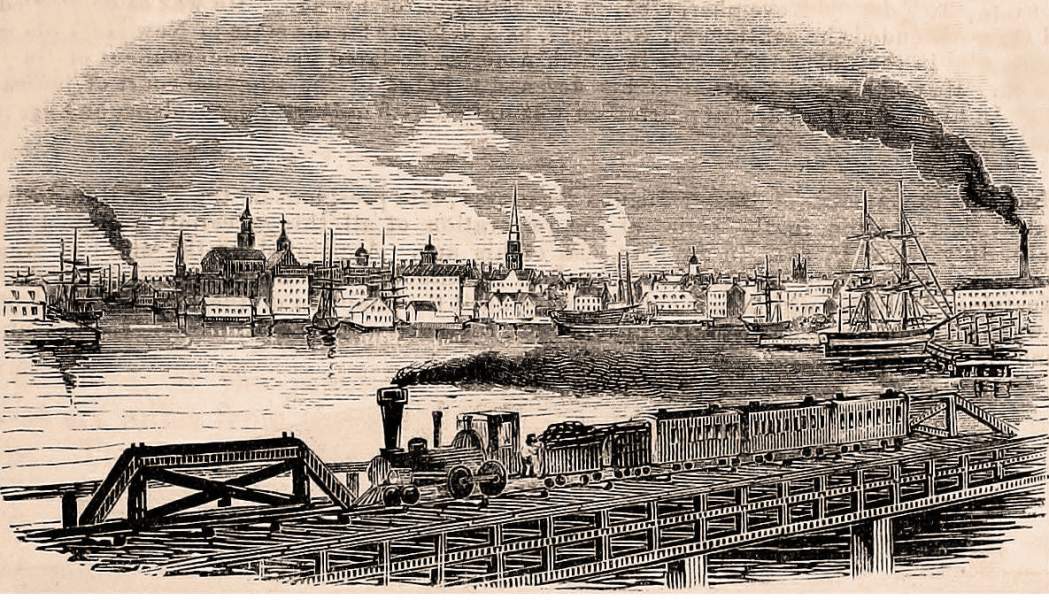 Portsmouth, New Hampshire, 1861, artist's impression