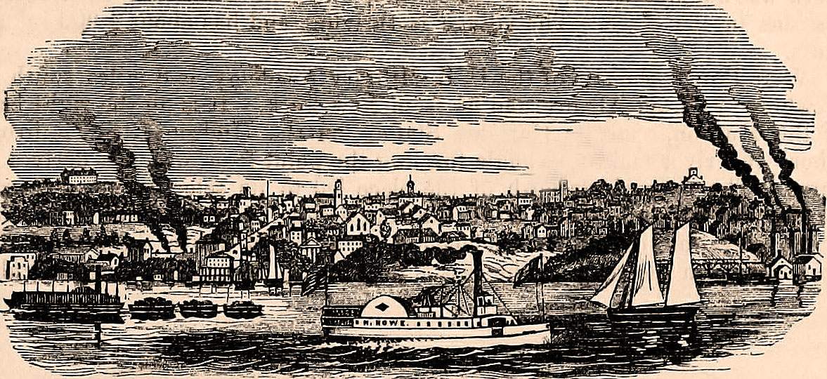 Poughkeepsie, New York, 1861, artist's impression