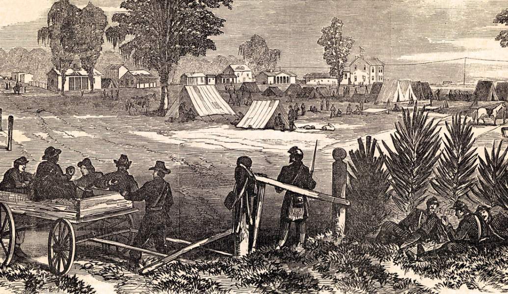 Interior of the captured Port Hudson, Louisiana, July 1863, artist's impression, detail