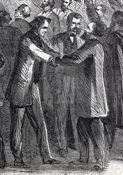 House of Representatives on passage of Thirteenth Amendment, January 31, 1865, artist's impression, further detail