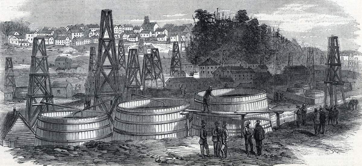 Pit Hole City, Pennsylvania, November 1865, artist's impression