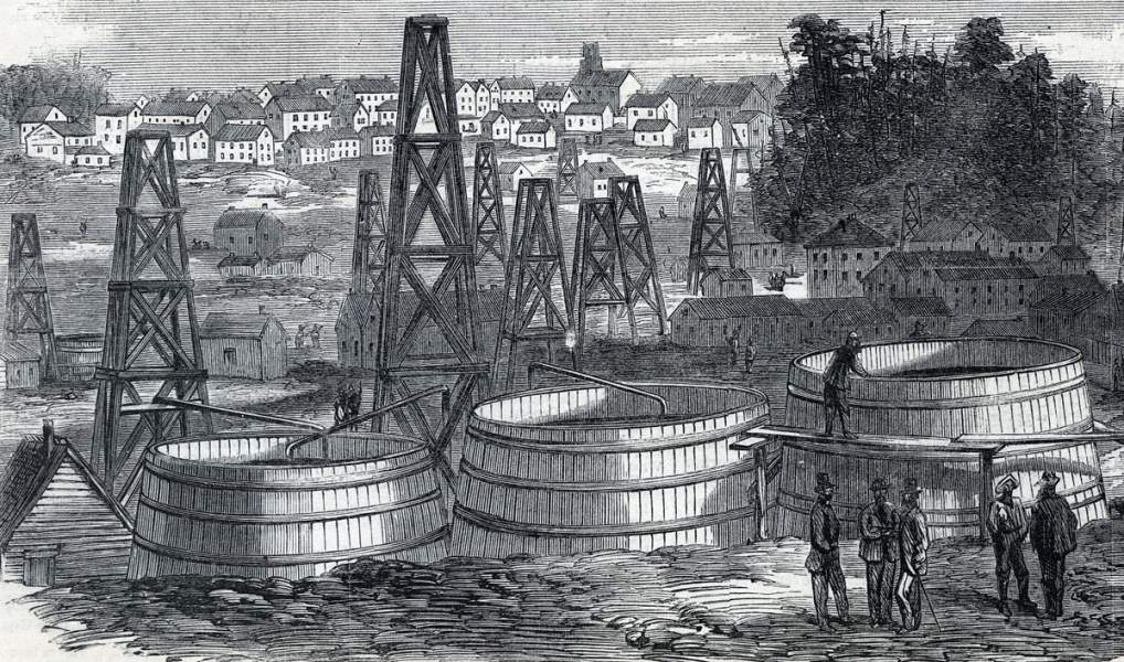 Pit Hole City, Pennsylvania, November 1865, artist's impression, detail