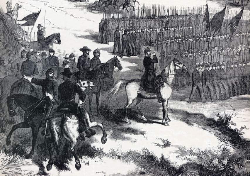 Grand Review of the Army of the Potomac, September 1863, Thomas Nast, artist's impression, detail
