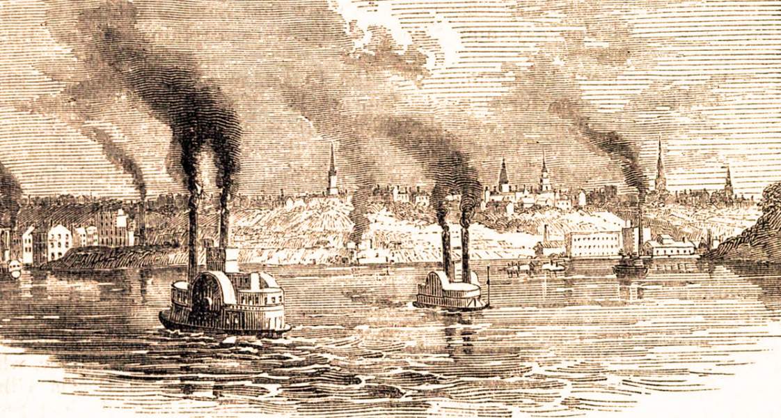 Quincy, Illinois, 1861, artist's impression