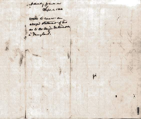Reverdy Johnson to Abraham Lincoln, Friday, September 05, 1862 (Page 7)