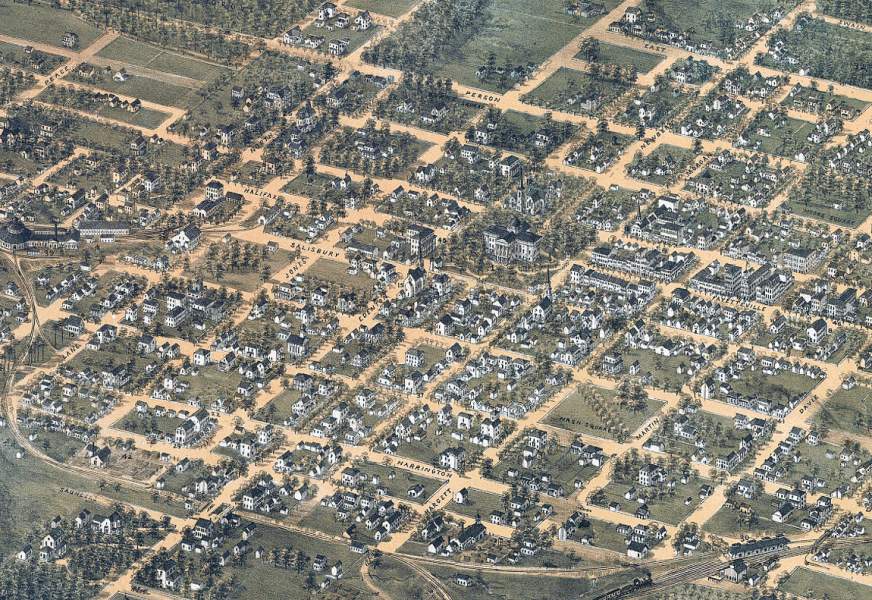 Raleigh, North Carolina, central district, 1872