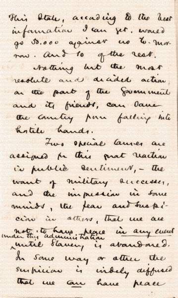 Henry J. Raymond to Abraham Lincoln, August 22, 1864 (Page 2)