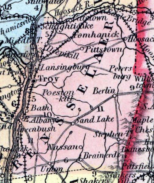 Rensselaer County, New York, 1857