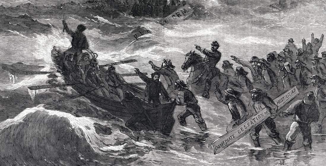 "The Forlorn Hope," Theodore Jones, Harper's Weekly, October 29, 1864, detail