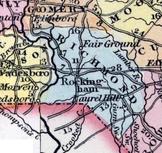Richmond County, North Carolina, 1857