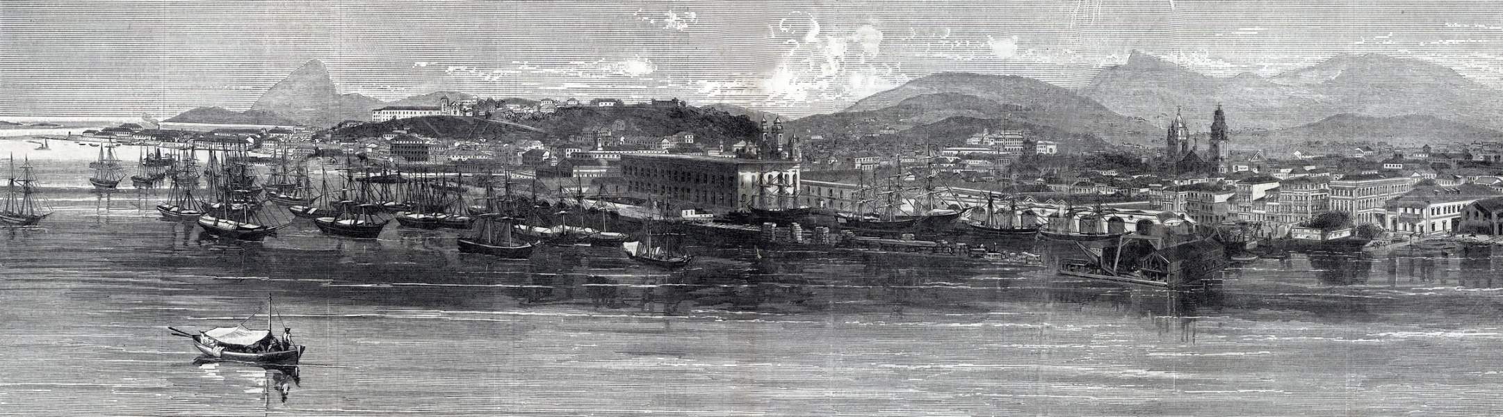 Rio De Janeiro, October 1865, artist's impression, zoomable image