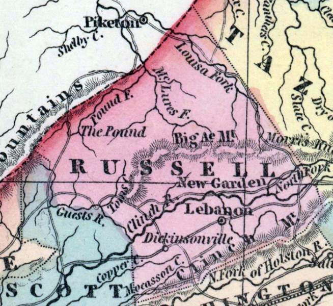 Russell County, Virginia, 1857