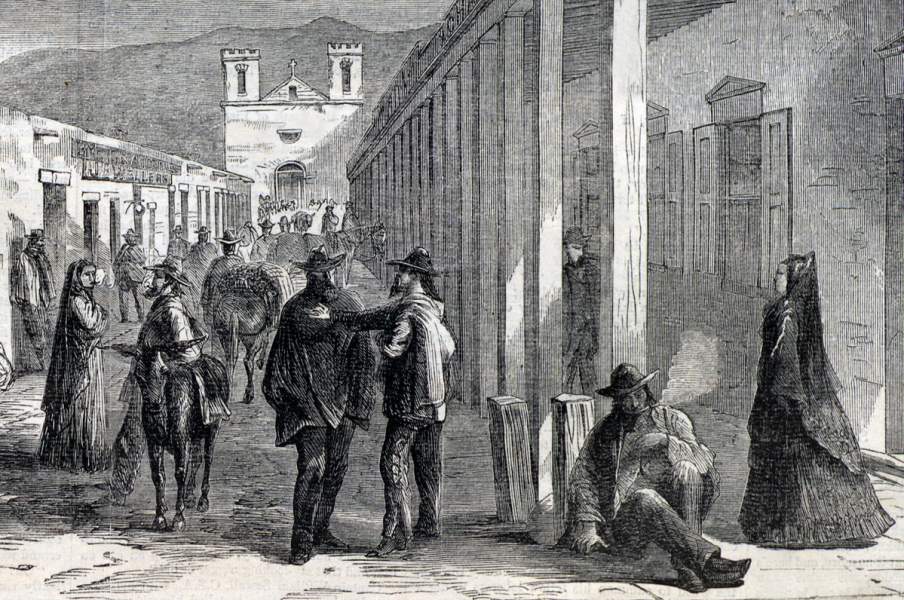 Santa Fe, New Mexico, Winter 1865, artist's impression, detail