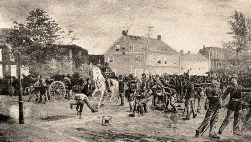 "Shelling of Carlisle," July 1863, artist's impression, date unknown