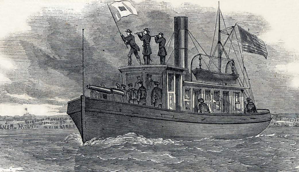 Sherman's forces reach the sea and make contact with the U.S. Navy, December 13, 1864, artist's impression