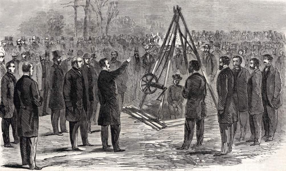 The Shakespeare Monument dedicated in Central Park, New York City, April 23, 1864, artist's impression