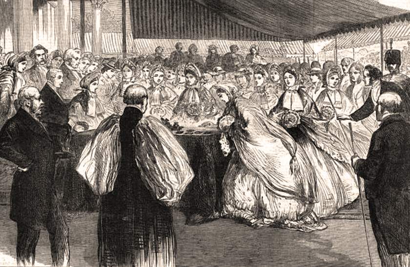 Royal dedication of new building for the British Orphan Asylum, Slough, England, June 24, 1863, artist's impression