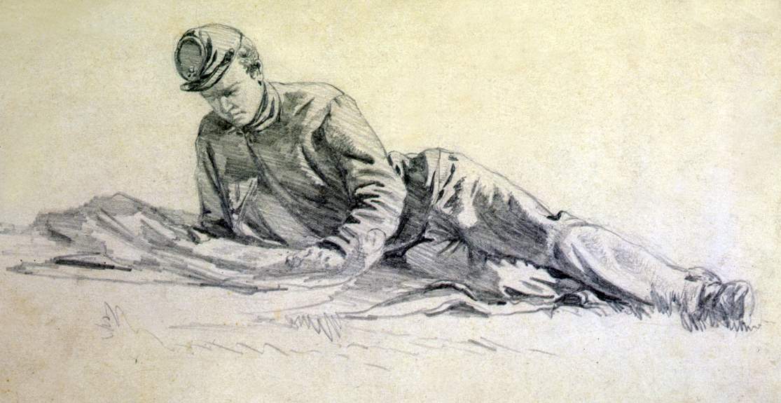 Edwin Forbes, "News From Home," September 30, 1863, artist's impression