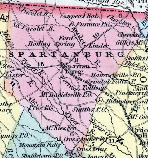 Spartanburg District, South Carolina, 1857