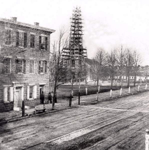 Carlisle Public Square, Carlisle, Pennsylvania, northwest corner, winter 1860-1861, zoomable image
