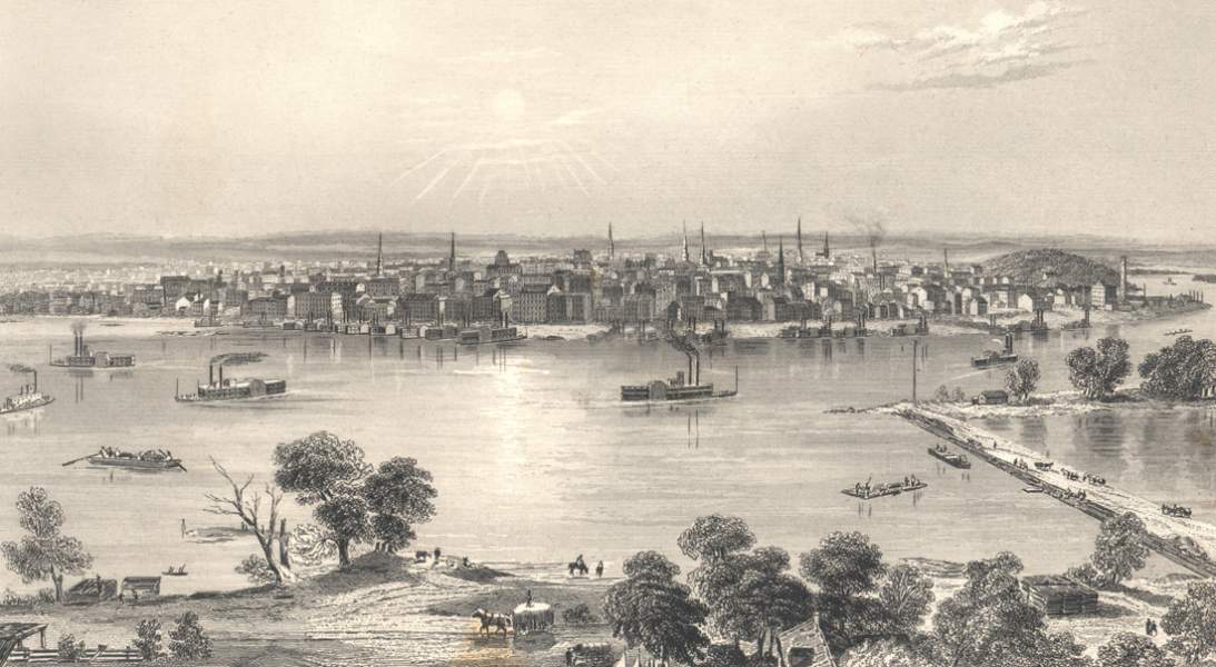 St. Louis, Missouri, 1855, engraving
