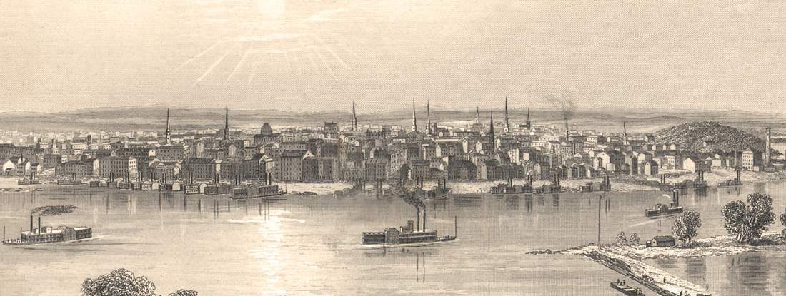 St. Louis, Missouri, 1855, engraving, detail