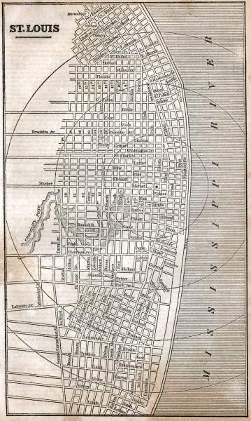 St. Louis, Missouri, 1853, zoomable map