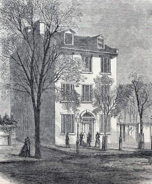 House of Secretary William Seward, Washington, D.C., 1865, artist's impression