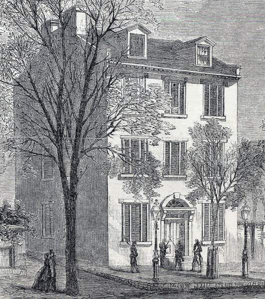 House of Secretary William Seward, Washington, D.C., 1865, artist's impression, detail
