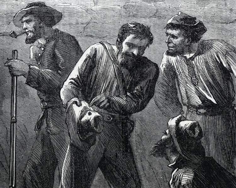 "In the Trenches Before Petersburg," September 1864, artist's impression, further detail