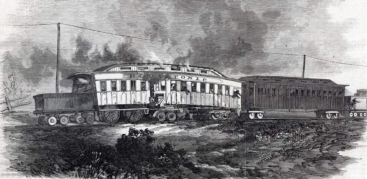 Railroad Disaster near Trumbul, Connecticut, August 15, 1865, artist's impression
