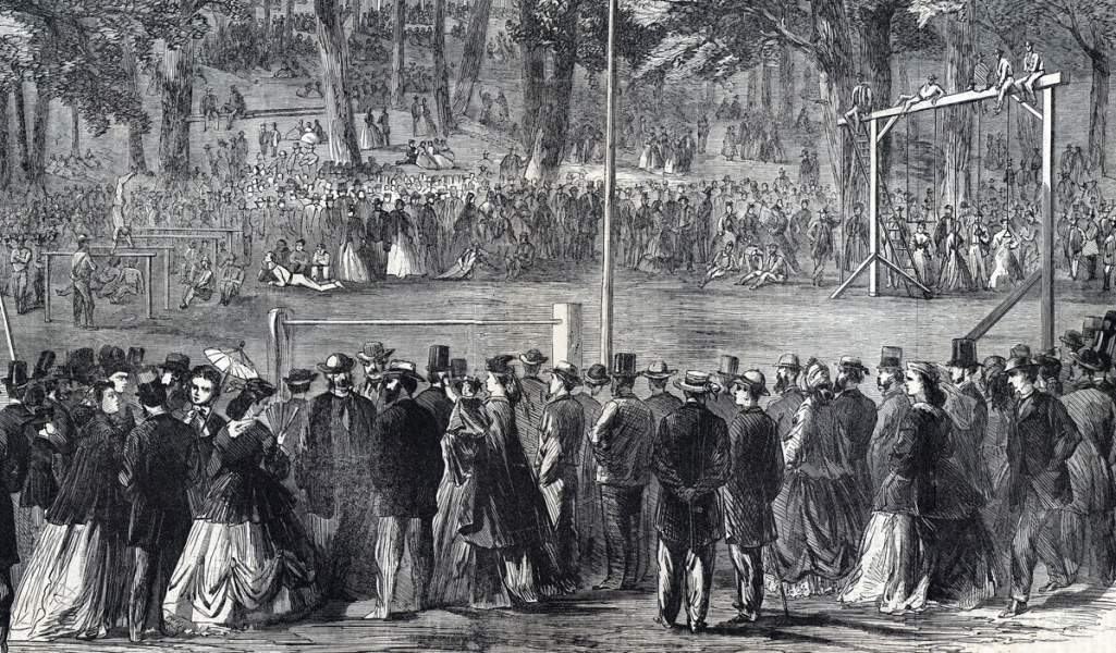 German-American "Turner" Festival, Cincinnati, Ohio, September 4, 1865, artist's impression, detail