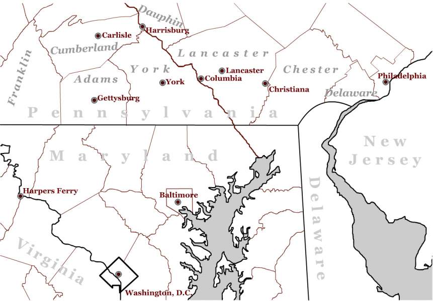 The Underground Railroad in Pennsylvania and Maryland