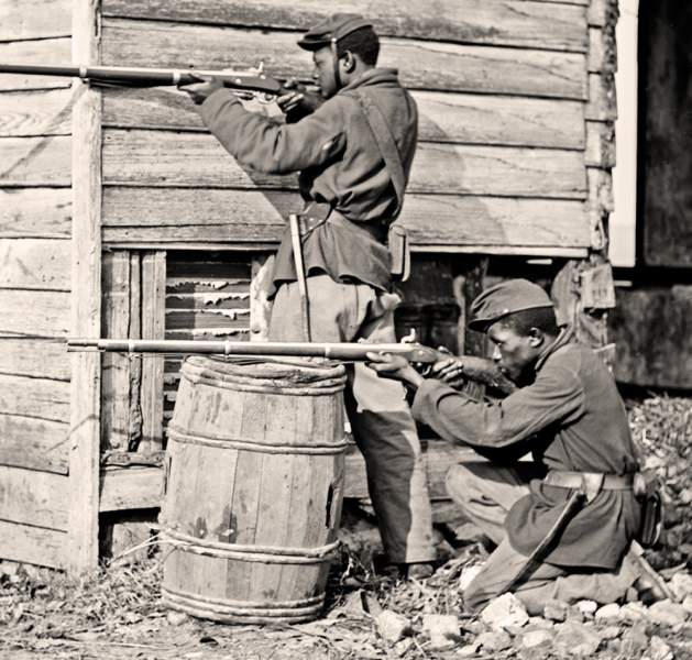United States Colored Troops picket, near Dutch Gap, Virginia, November 1864