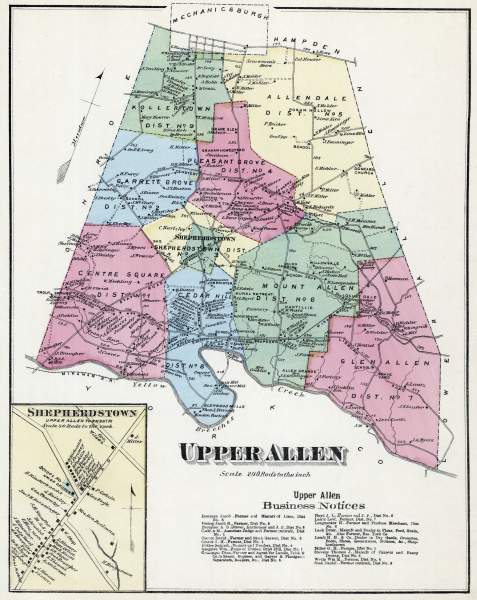 Upper Allen Township, Cumberland County, Pennsylvania, 1872, zoomable image