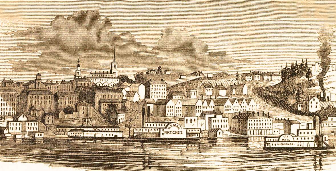 Vicksburg, Mississippi, 1861, artist's impression