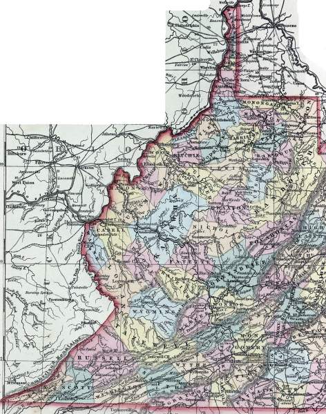 Virginia, Western part of the state, 1857