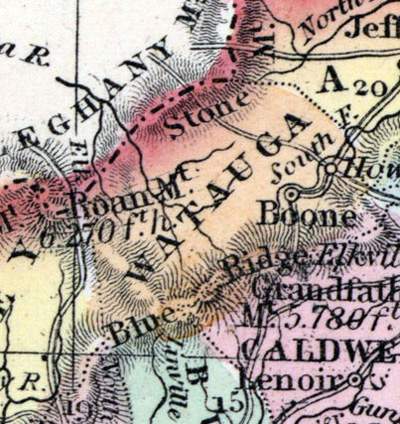 Watauga County, North Carolina, 1857