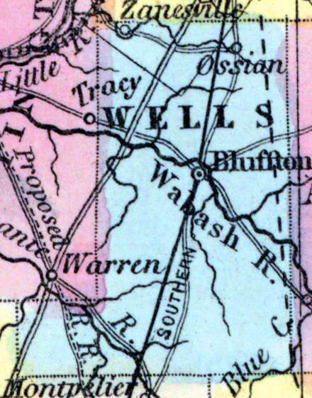 Wells County, Indiana, 1857