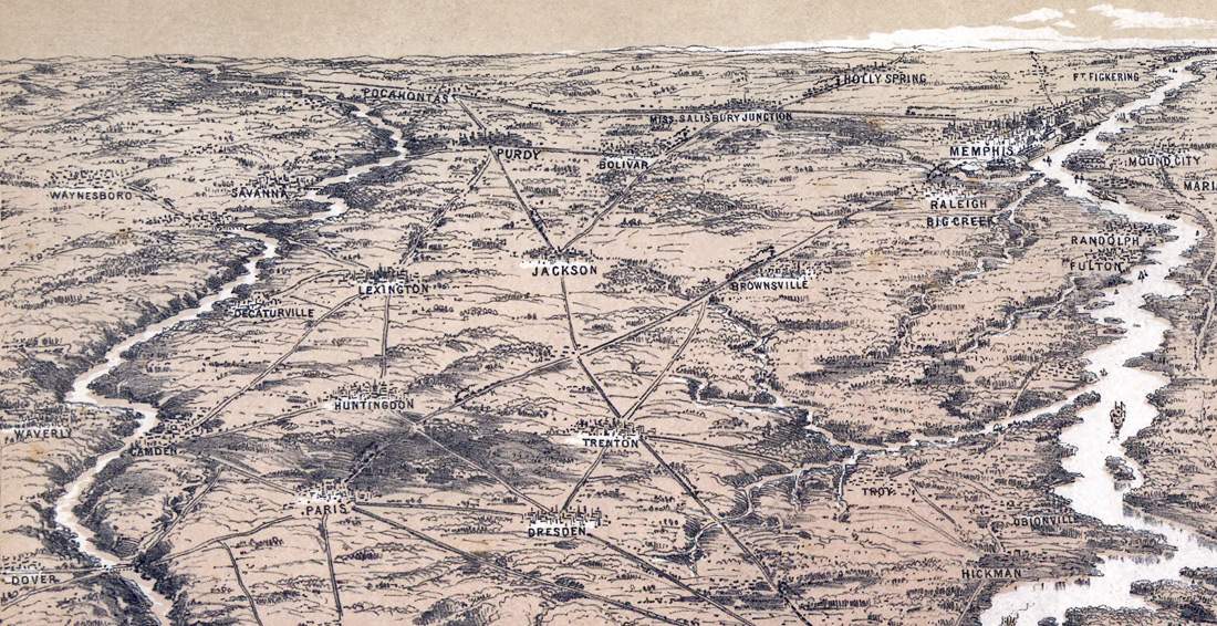 Western Tennessee, bird's eye view, 1861