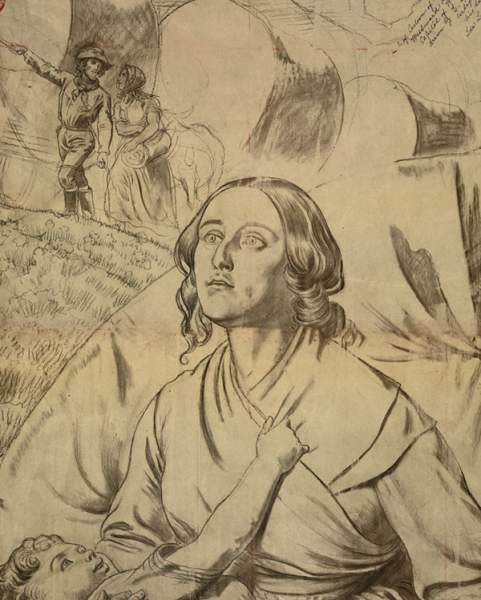 "Westward Ho!"  Working drawing for the U.S. Capital, 1861 
